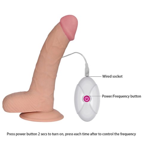 8.8"" The Ultra Soft Dude Vibrating Lovetoy