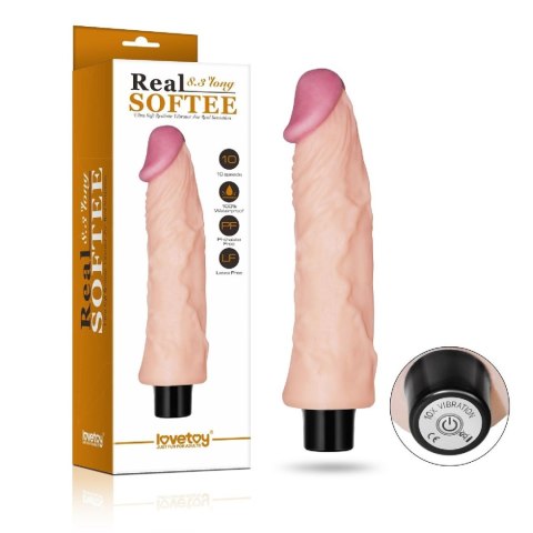 8"" REAL SOFTEE Vibrating Dildo Lovetoy