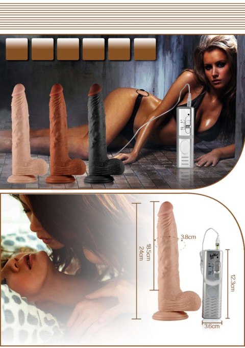 9.5'' Real Extreme Vibrating Dildo Flesh Lovetoy
