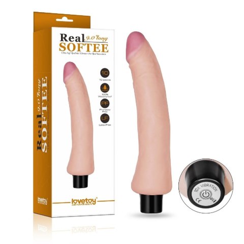 9"" REAL SOFTEE Vibrating Dildo Lovetoy