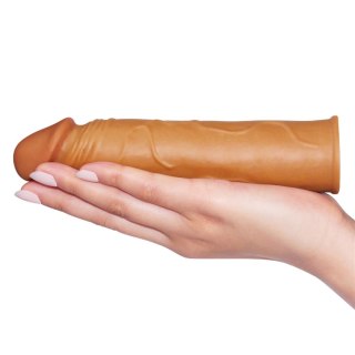 Add 1"" Pleasure X Tender Penis Sleeve Brown Lovetoy