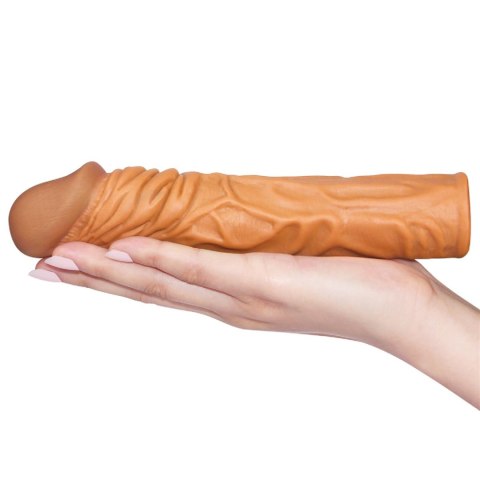Add 2"" Pleasure X Tender Penis Sleeve Brown Lovetoy Add 2"" Pleasure X Tender Penis Sleeve Brown Lovetoy