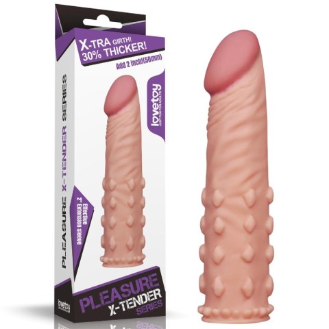 Add 2"" Pleasure X Tender Penis Sleeve Flesh Lovetoy Add 2"" Pleasure X Tender Penis Sleeve Flesh Lovetoy