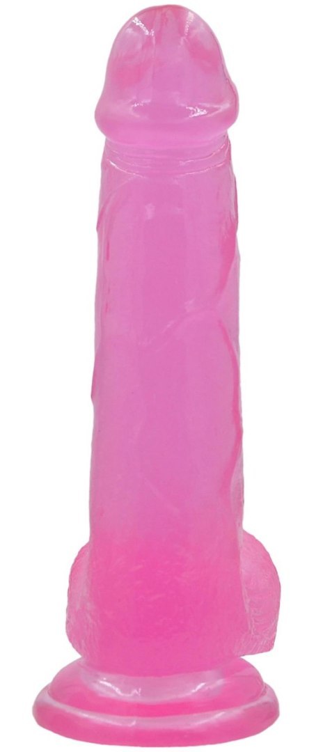 8"" Jelly Studs Crystal Dildo Large Pink Lovetoy