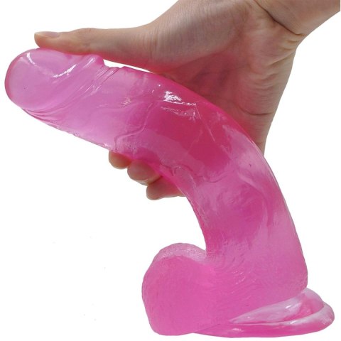 8"" Jelly Studs Crystal Dildo Large Pink Lovetoy