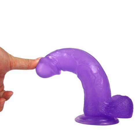 8"" Jelly Studs Crystal Dildo Large Purple Lovetoy