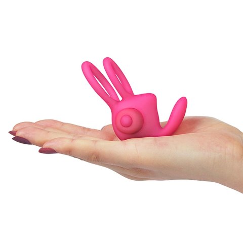Power Clit Duo Silicone Cockring Pink Lovetoy