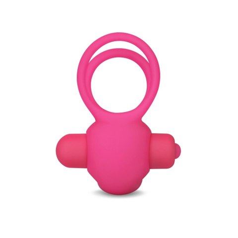 Power Clit Duo Silicone Cockring Pink Lovetoy