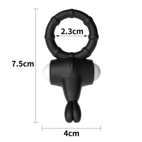 Power Clit Silicone Cockring Black Lovetoy Power Clit Silicone Cockring Black Lovetoy