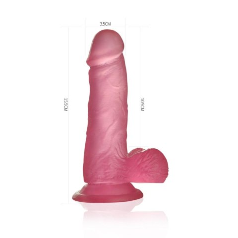 6"" Jelly Studs Crystal Dildo Small Pink Lovetoy