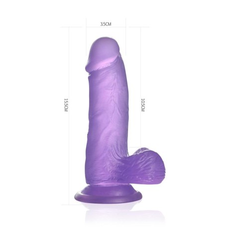 6"" Jelly Studs Crystal Dildo Small Purple Lovetoy