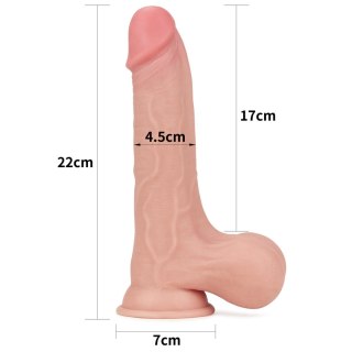 8.5'' Sliding Skin Dual Layer Dong - Whole Testicle Lovetoy