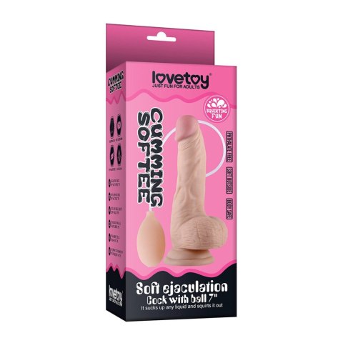 8"" Soft Ejaculation Cock With Ball Lovetoy 8"" Soft Ejaculation Cock With Ball Lovetoy