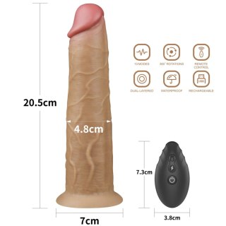 8.0'' Dual Layered Platinum Silicone Rotator Lovetoy