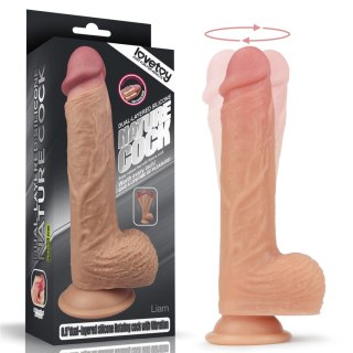 8.5"" Dual layered Silicone Rotating Nature Cock Liam Lovetoy