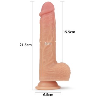 8.5"" Dual layered Silicone Rotating Nature Cock Liam Lovetoy
