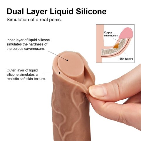 8'' Dual layered Platinum Silicone Cock Lovetoy