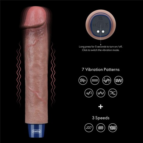 9" REAL SOFTEE Rechargeable Silicone Vibrating Dildo Lovetoy