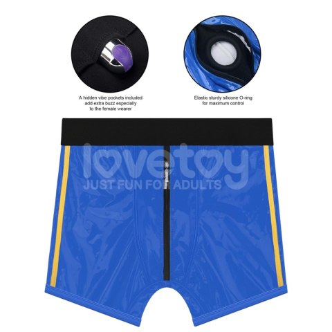 Chic Strap-On shorts (40 - 43 inch waist) Blue Lovetoy