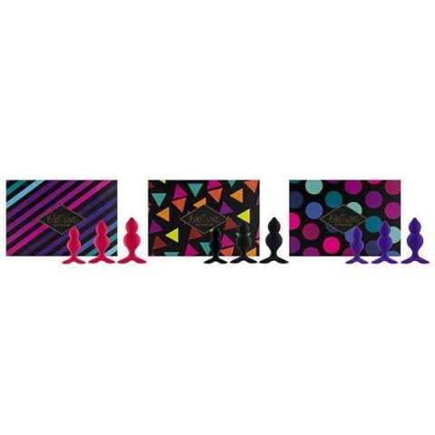 FeelzToys - Bibi Twin Butt Plug Set 3 pcs Black FeelzToys FeelzToys - Bibi Twin Butt Plug Set 3 pcs Black FeelzToys