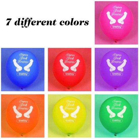 Super Dick Forever Bachelorette Balloons(Pack of 7) Lovetoy