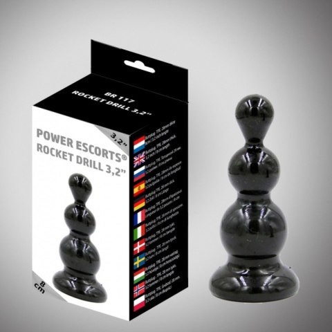 Rocket drill 3,2 inch black anal plug 3,2 inch / 8 cm Power Escorts Rocket drill 3,2 inch black anal plug 3,2 inch / 8 cm Power Escorts
