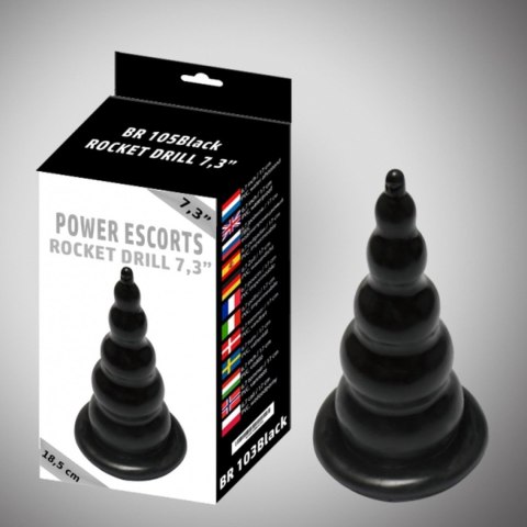 Rocket drill 7,3 inch black large anal plug 7,3 inch / 18,5 cm Power Escorts Rocket drill 7,3 inch black large anal plug 7,3 inch / 18,5 cm Power Escorts