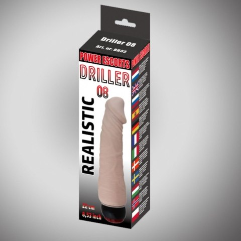 Driller 08 flesh 22 cm realistic vibrating Power Escorts Driller 08 flesh 22 cm realistic vibrating Power Escorts