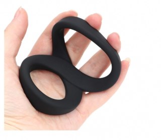 Duo cockring black cock & ball cockring 10 x 3,4 x 4,6 cm Power Escorts