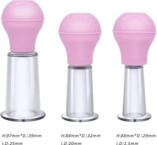 Nipple stimulator pink 3 - pack smal medium large Power Escorts