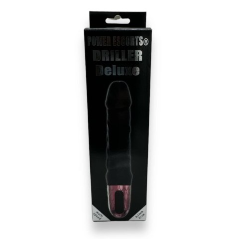 Power Escorts - Driller De Luxe Black - 21 Cm / 8.2 Inch Fat Silicone Realistic Vibrator Power Escorts Power Escorts - Driller De Luxe Black - 21 Cm / 8.2 Inch Fat Silicone Realistic Vibrator Power Escorts