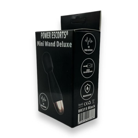 Power Escorts - Mini Wand De Luxe - Black - 11,6 Cm / 4.5 Inch Silicone Wand Massager Power Escorts Power Escorts - Mini Wand De Luxe - Black - 11,6 Cm / 4.5 Inch Silicone Wand Massager Power Escorts