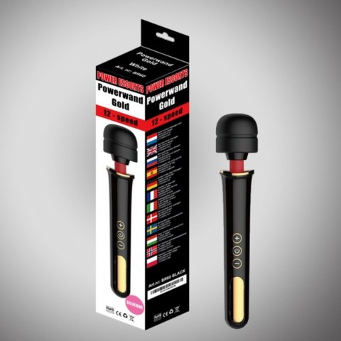 Powerwand gold black big size wand massager 12 speed rech Power Escorts Powerwand gold black big size wand massager 12 speed rech Power Escorts