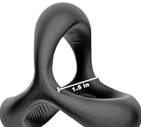 Ring- 3in1 Cockring Black Luxury Play Ring- 3in1 Cockring Black Luxury Play