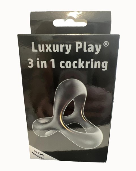 Ring- 3in1 Cockring Black Luxury Play Ring- 3in1 Cockring Black Luxury Play