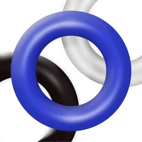 Ring-Donut Cockring 3 Pack-3 colors blue/clear/black Power Escorts Ring-Donut Cockring 3 Pack-3 colors blue/clear/black Power Escorts