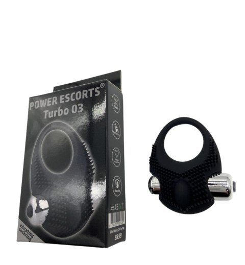 Turbo 03 black vibrating cockring Power Escorts Turbo 03 black vibrating cockring Power Escorts