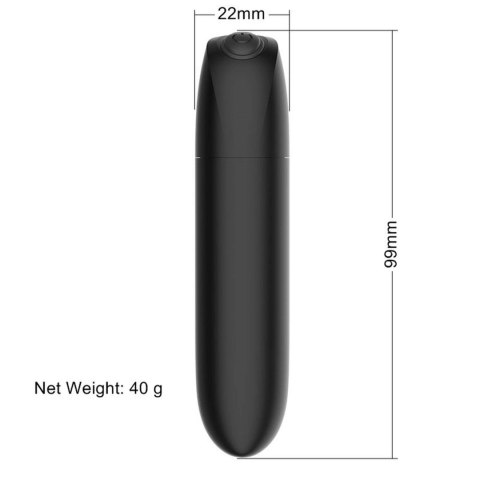 Stymulator-Rechargeable Powerful Bullet Vibrator USB 20 Functions - Matt Black B - Series Magic