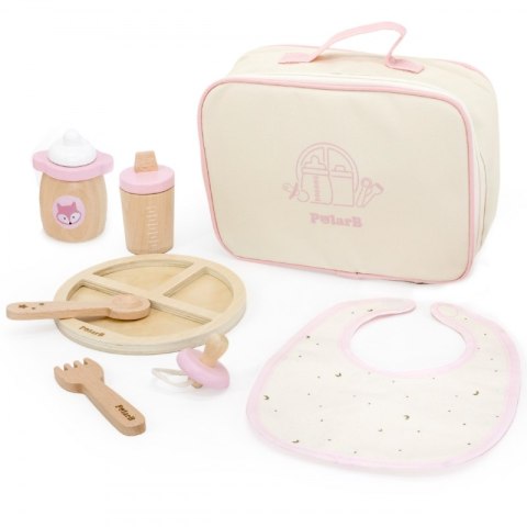VIGA PolarB Drewniany Zestaw do Karmienia Lalki Torba - z Butelką i Śliniaczkiem Viga Toys VIGA PolarB Drewniany Zestaw do Karmienia Lalki Torba - z Butelką i Śliniaczkiem Viga Toys