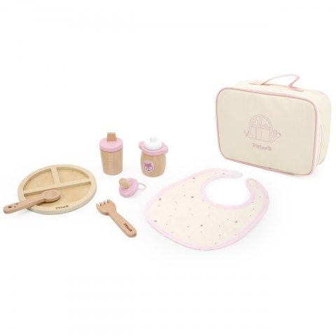 VIGA PolarB Drewniany Zestaw do Karmienia Lalki Torba - z Butelką i Śliniaczkiem Viga Toys VIGA PolarB Drewniany Zestaw do Karmienia Lalki Torba - z Butelką i Śliniaczkiem Viga Toys