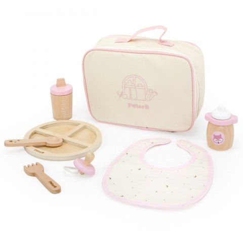 VIGA PolarB Drewniany Zestaw do Karmienia Lalki Torba - z Butelką i Śliniaczkiem Viga Toys VIGA PolarB Drewniany Zestaw do Karmienia Lalki Torba - z Butelką i Śliniaczkiem Viga Toys