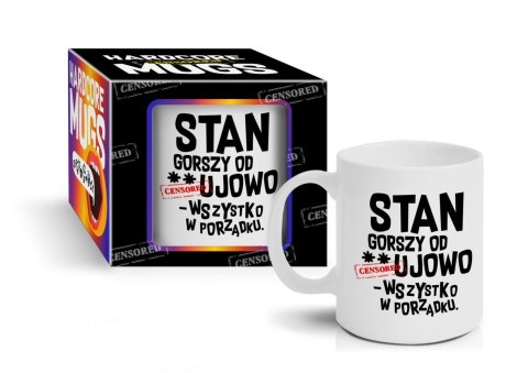 HARDCORE MUGS - kubek Boss 300ml - Stan
gorszy od...ujowo BGtech HARDCORE MUGS - kubek Boss 300ml - Stan
gorszy od...ujowo BGtech