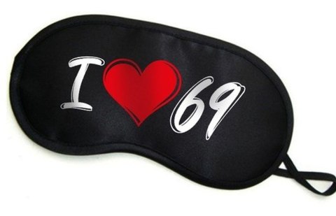 Maska- Opaska na oczy ""I LOVE 69"" Grammi Maska- Opaska na oczy ""I LOVE 69"" Grammi