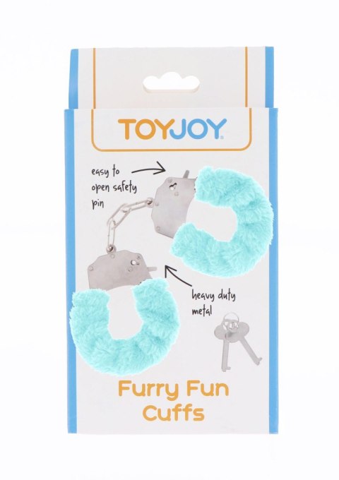 Furry Fun Cuffs Aqua ToyJoy Furry Fun Cuffs Aqua ToyJoy