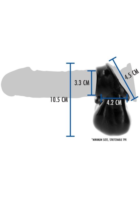 Penis Ring and Scrotum Holder Black ToyJoy Penis Ring and Scrotum Holder Black ToyJoy