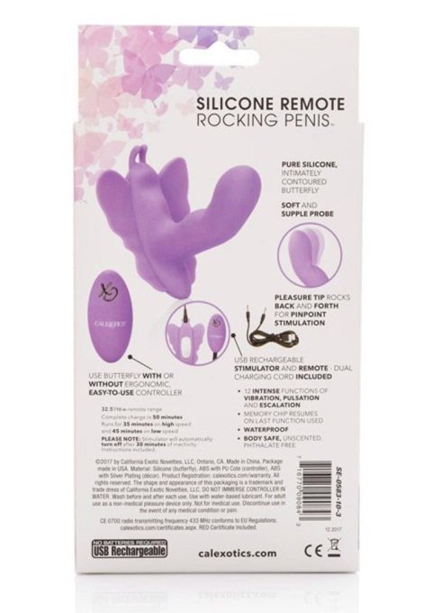 Butterfly Remote Rocking Penis Purple Calexotics Butterfly Remote Rocking Penis Purple Calexotics