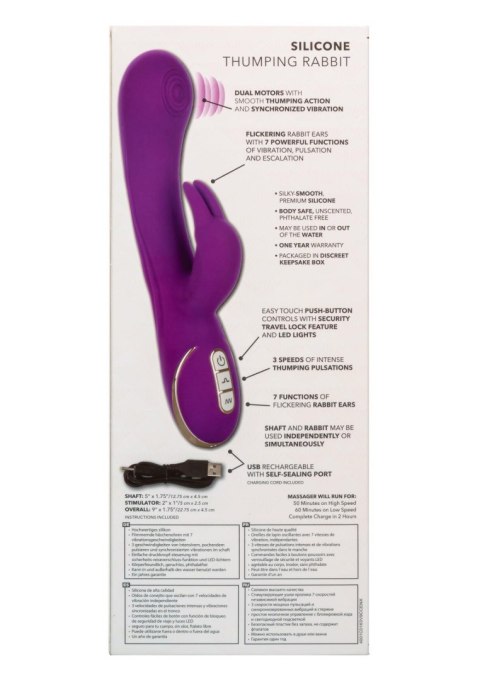 Silicone Thumping Rabbit Purple Calexotics