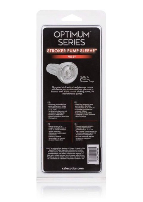 Stroker Pump Sleeve Pussy Transparent Calexotics Stroker Pump Sleeve Pussy Transparent Calexotics