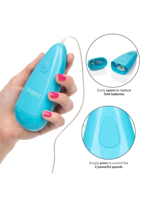 Waterproof Gyrating Bullet Blue Calexotics