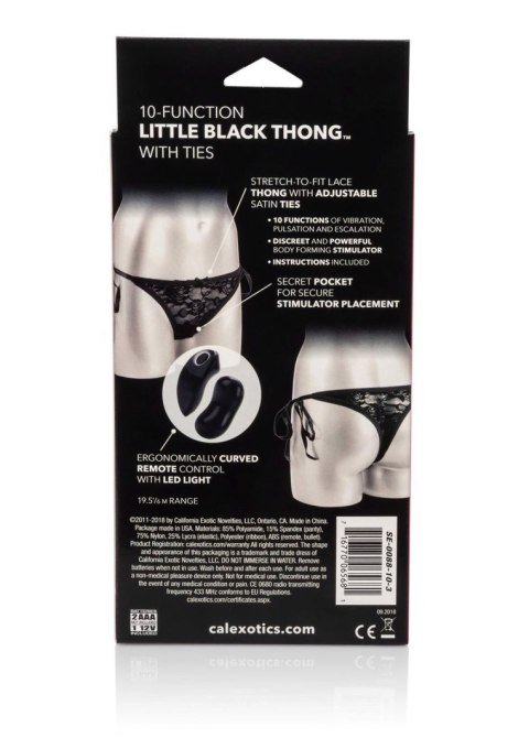 10-Function Thong with Ties Black Calexotics 10-Function Thong with Ties Black Calexotics